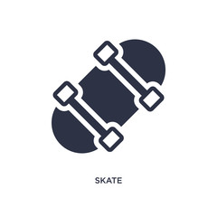 skate icon on white background. Simple element illustration from free time concept.