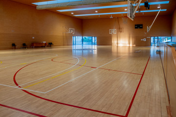 Obraz premium interior of a sports hall without anyone before playing