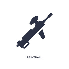 paintball icon on white background. Simple element illustration from free time concept.