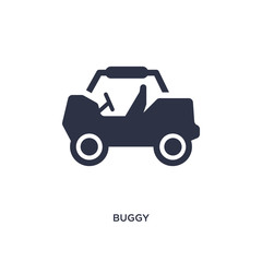 buggy icon on white background. Simple element illustration from free time concept.