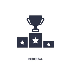 pedestal icon on white background. Simple element illustration from free time concept.