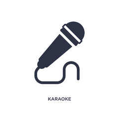 karaoke icon on white background. Simple element illustration from hobbies concept.