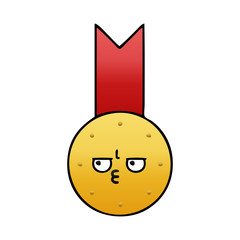 gradient shaded cartoon gold medal