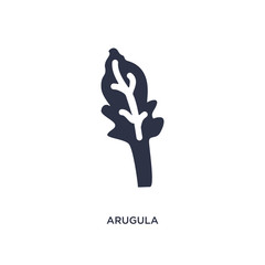 arugula icon on white background. Simple element illustration from fruits and vegetables concept.