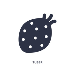 tuber icon on white background. Simple element illustration from fruits and vegetables concept.