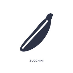 zucchini icon on white background. Simple element illustration from fruits and vegetables concept.