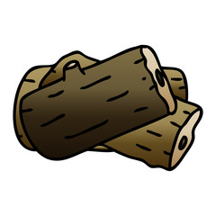 quirky gradient shaded cartoon log