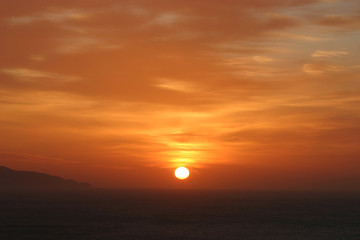 Fototapeta na wymiar Spanish Sun over Sea