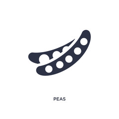 peas icon on white background. Simple element illustration from fruits concept.