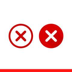 Fototapeta premium Tick and cross vector icon, checkmark symbol. Simple, flat design for web or mobile app