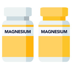 Bottle of pills, magnesium supplement