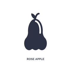 rose apple icon on white background. Simple element illustration from fruits concept.