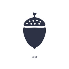 nut icon on white background. Simple element illustration from gastronomy concept.