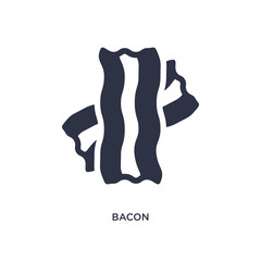 bacon icon on white background. Simple element illustration from gastronomy concept.