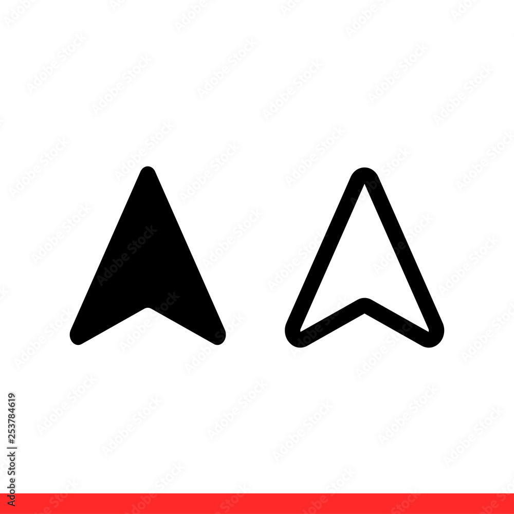 Poster gps pointer vector icon, map pin, location symbol. simple, flat design for web or mobile app