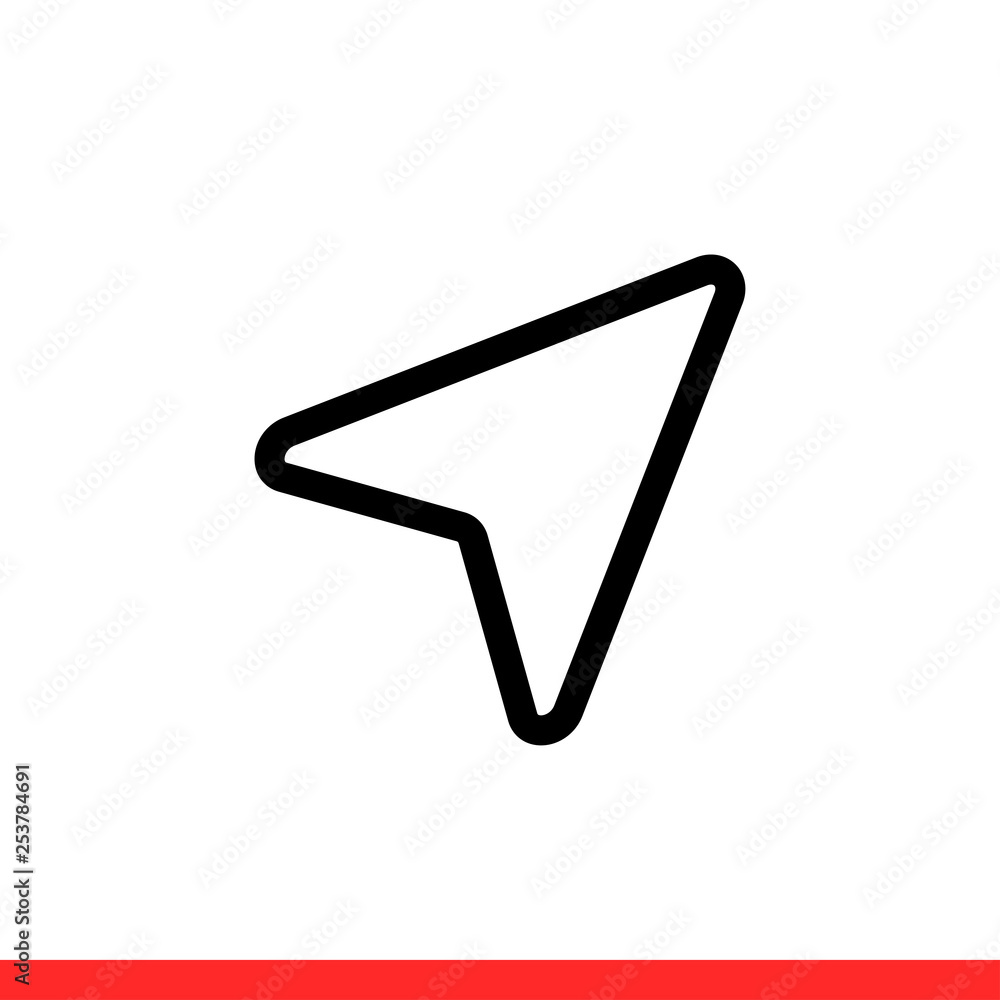 Poster gps pointer vector icon, map pin, location symbol. simple, flat design for web or mobile app