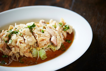 Asian fried chicken with sauce