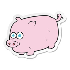 sticker of a cartoon pig