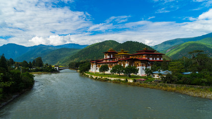 Fototapeta na wymiar Punakha Dzong Monastery Punakha