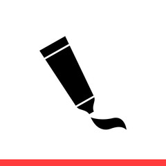 Toothpaste vector icon, dental symbol. Simple, flat design for web or mobile app