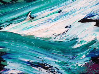 Ocean waves .Motion  painting colorful texture.Abstract background bright colors artistic splashes....
