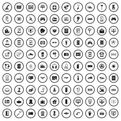 100 software engineering icons set in simple style for any design vector illustration