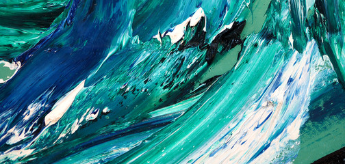 Ocean waves .Motion  painting colorful texture.Abstract background bright colors artistic splashes....