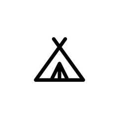 Camp tent icon