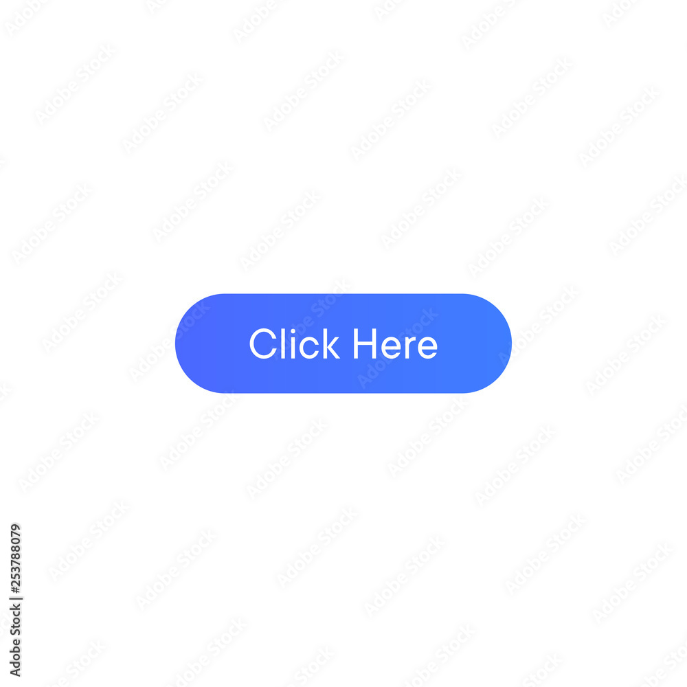 Poster click here vector icon, point button symbol. simple, flat design for web or mobile app