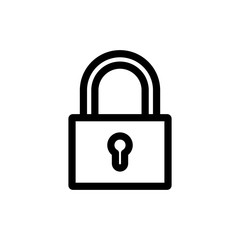 Lock icon. Web security password sign