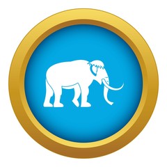 Mammoth icon blue vector isolated on white background for any design