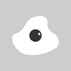 Fried egg vector icon, food symbol. Simple, flat design for web or mobile app