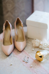 wedding shoes of the bride, beautiful fashion