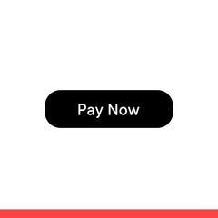 Pay now vector icon, button symbol. Simple, flat design for web or mobile app