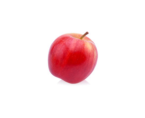 Red apple on white background