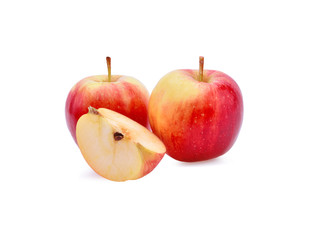 red apple isolated on white background