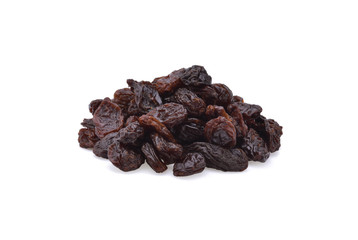 Raisins isolated on white background
