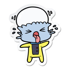 Fototapeta premium sticker of a weird cartoon alien