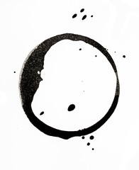 Coffee Cup Stain On White Background