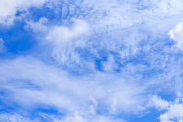 Blue sky background and white clouds in sunny day