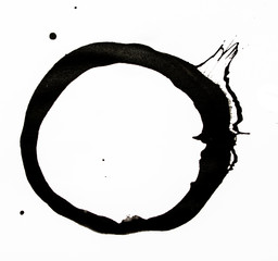 Coffee Cup Stain On White Background