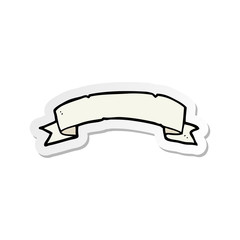 sticker of a cartoon tattoo scroll banner