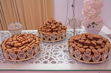 Moroccan biscuits are served with tea. Moroccan biscuits are offered at the wedding and Eid al-Fitr. cookies morocco