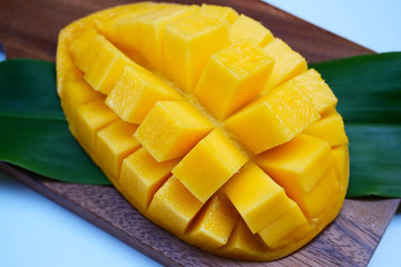 Mango sliced Thai fruit