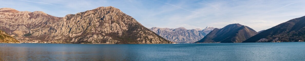 Panoramic views of Perast and Kotor.