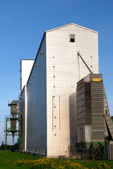Rustic rural grain elevator.
