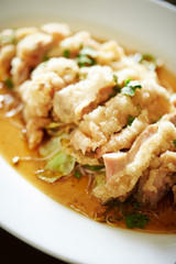 Asian fried chicken with sauce