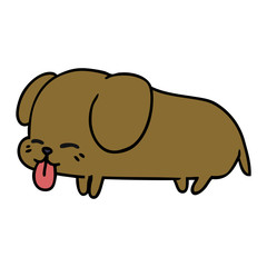 cartoon of cute kawaii dog