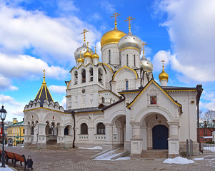 The Cathedral of the Nativity of the Virgin in the Zachatievsky Monastery was built in 2008–2012...