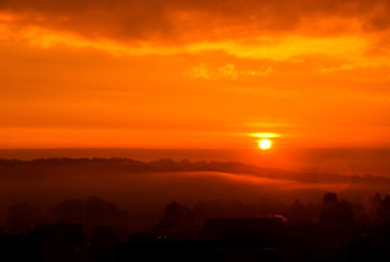 Sonnenaufgang in Orange